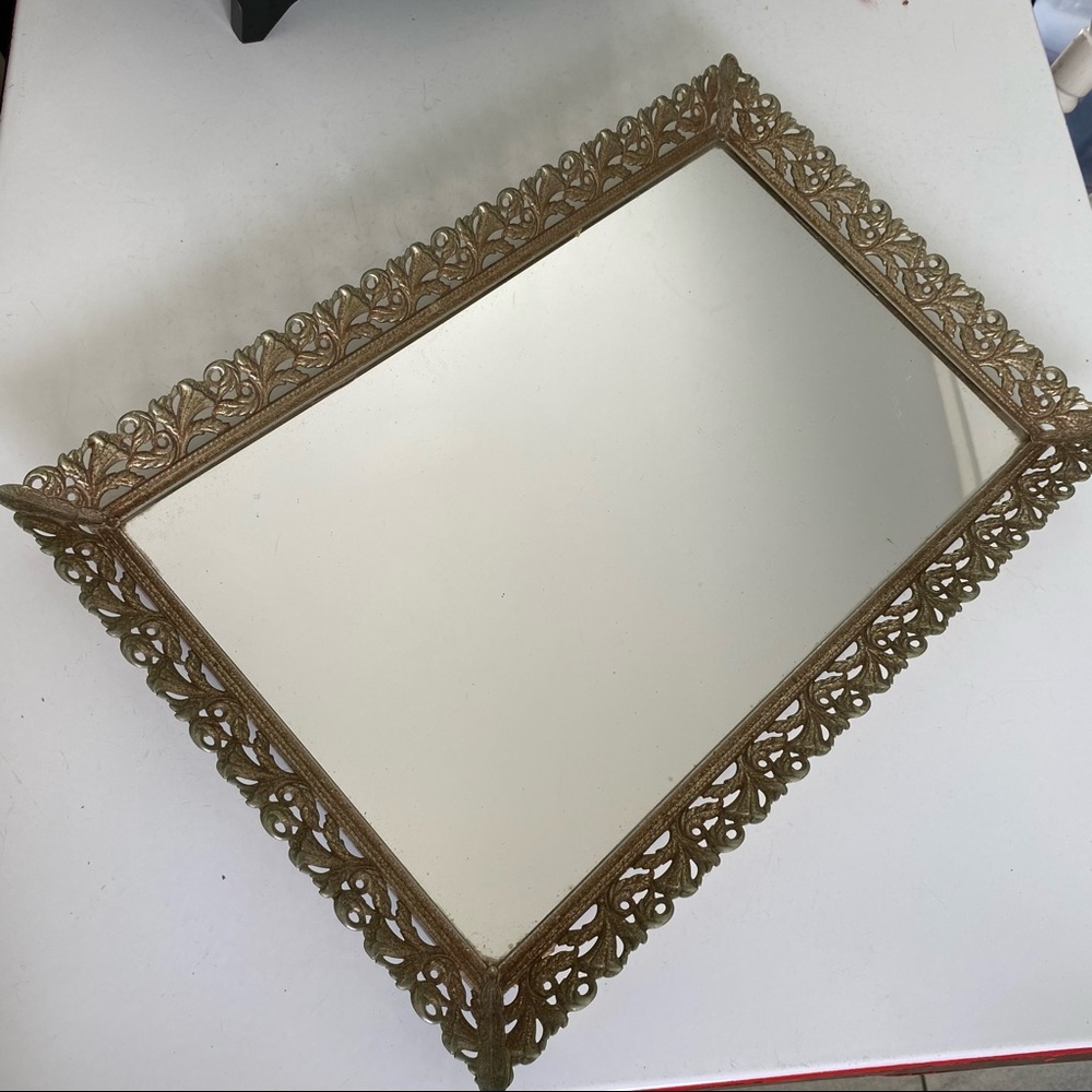 Vintage Vanity Mirror Tray